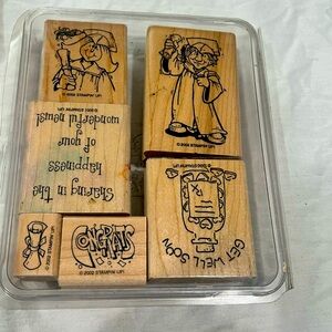 Set of 6 Stampin Up Stamps - Congrats and Get well soon Bundle
